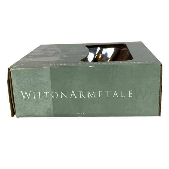 Wilton Armetale Eddy Small Bowl Square Scalloped Edge Shiny Pewter #153004 - Picture 2 of 8